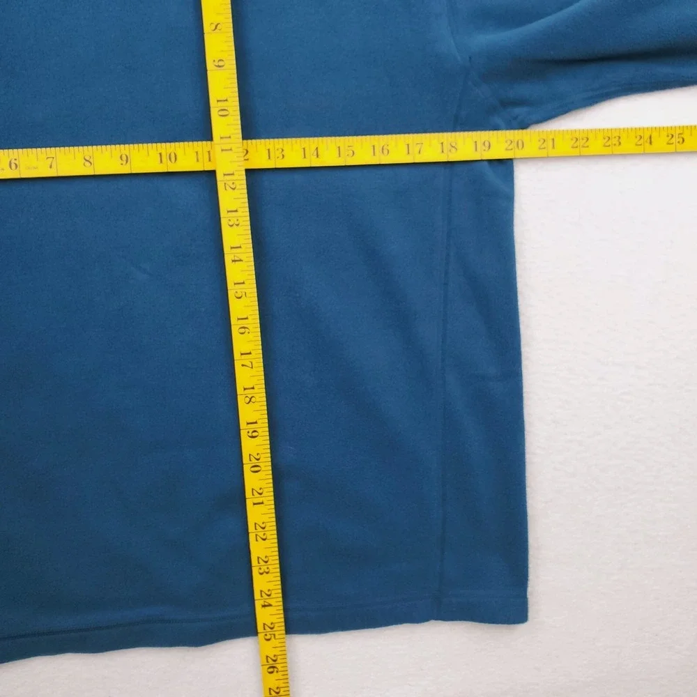 North Face Jacket Mens Small Blue Fleece Pullover Half Zip Lightweight Outdoor